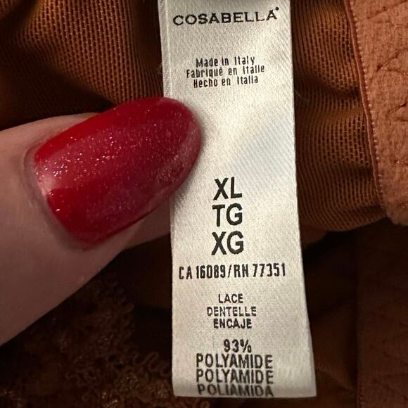 Cosabella - Pret A Porter Curvy Longline Bralette - XL - Sahara/Taaja Mango - Picture 6 of 10